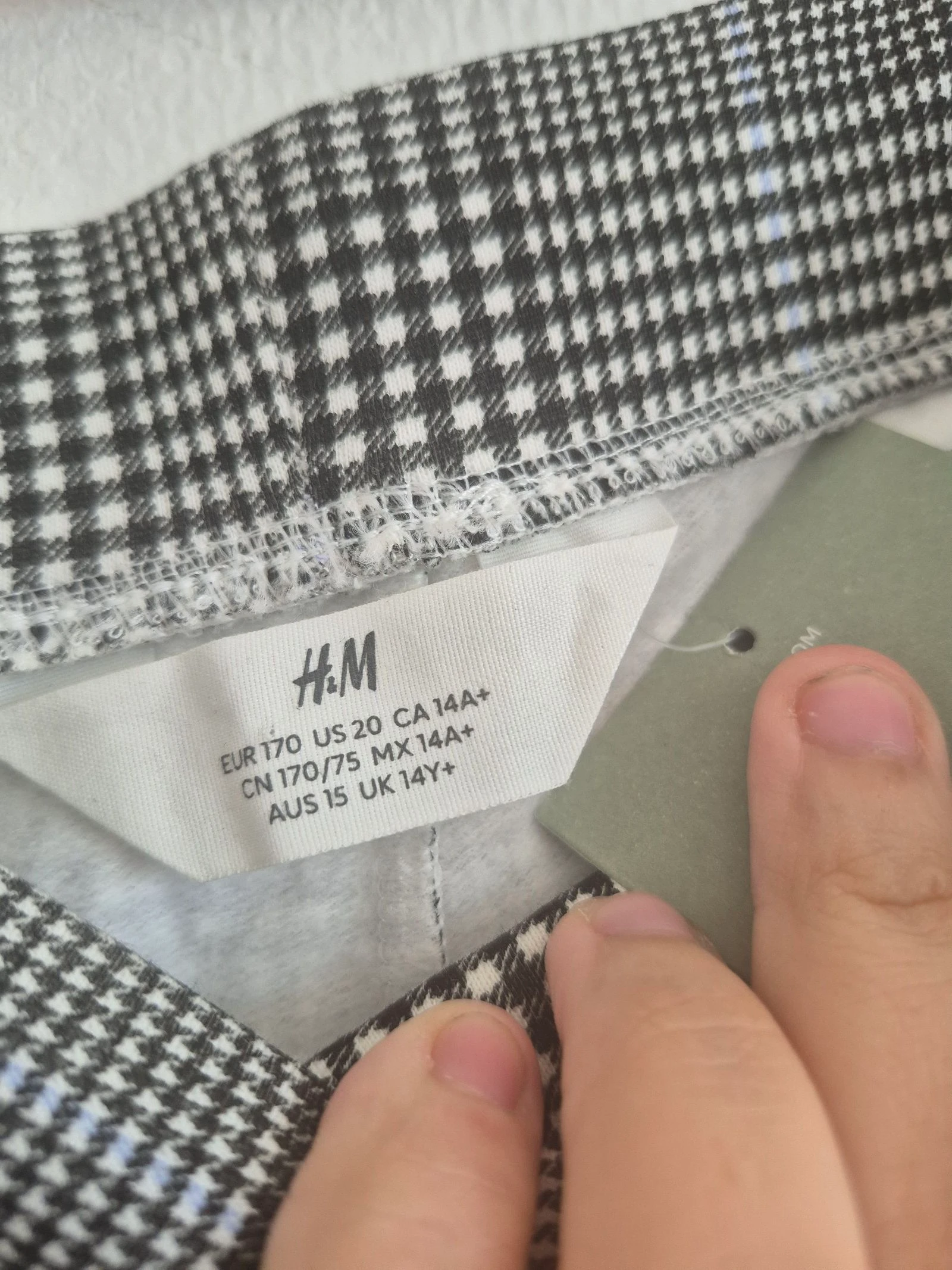 🩶 Legging H&M à carreaux – Taille 14 ans – Neuf avec étiquette 🩶 – photo 4